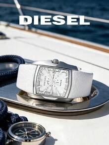 Diesel Croco Digi Series Y2K Retro Crocodile Shaped Digital Watch, All Gold PVD Polished Stainless Steel DZ1406 - Silver - View 4