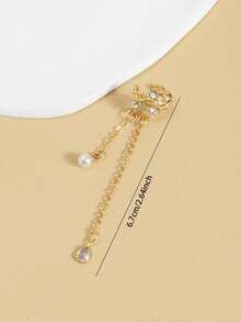 1 buah Anting Jepit Telinga Dua Lapis Gaya Vintage Prancis, Jepitan Tulang Rawan Telinga Minimalis yang Dipersonalisasi, Gaya Elegan dan Keren - Emas - View 5