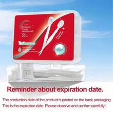 1 Box Of 20pcs Waterless Portable Disposable Toothbrushes, With Built-In Fresh Pearl Toothpaste, …Multi-Functional Travel Oral Cleaning Brush, Refreshing Teeth Cleanin - Multicolor - View 3