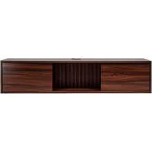 Repisa Flotante para TV, Mueble Minimalista para Pantalla, Centro de Entretenimiento Diseño Moderno. - Marrón - Ver 8