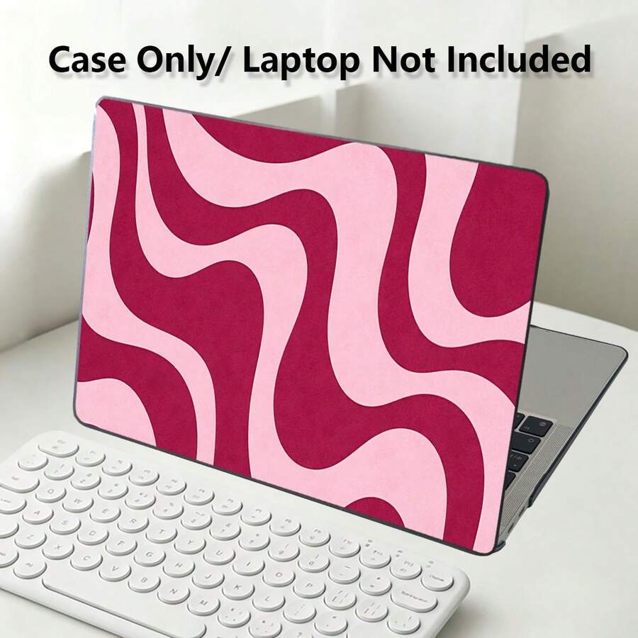 1pc Protective Case, Rose Red & Pink Dual-Color Abstract Fluid UV Printed Pattern, Laptop Protective Sleeve, Minimalist Lightweight Durable Protective Case Suitable For 13-Inch Neo Laptop Protective Case A3404 Model/ Air Pro 13.3 13.6 14.2 15.3 16.2 Inch/ Matebook D14/D16 - View 1