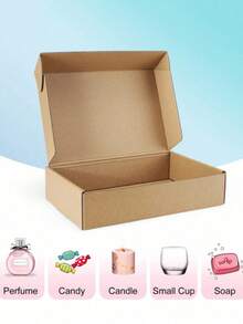 1/5/10/20pcs - Brown Cardboard Mailing Box, Suitable For Small Businesses; Medium Sized Cardboard Gift Box, Used For Packaging Mailing Gifts - Gift Packaging - Small Gift Packaging - Multicolor - View 5