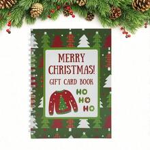 Christmas Gift Card Storage Album DIY Spiral Binding Merry Christmas Gift Card Book - A - View 8