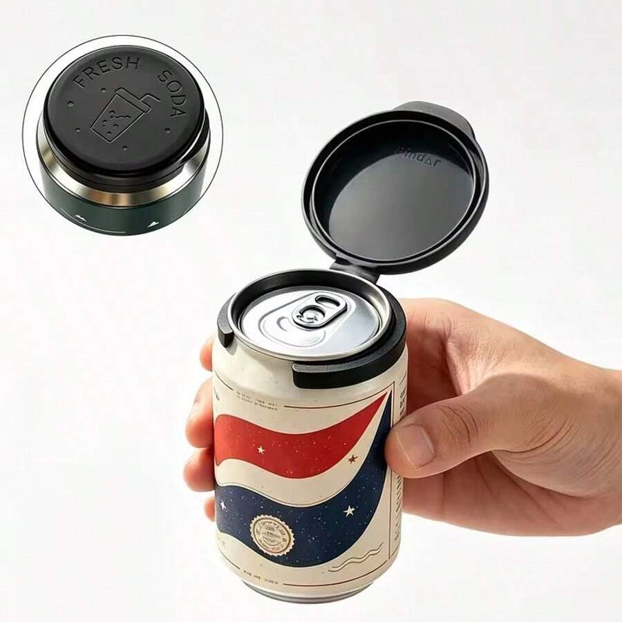 1pc Protective Cap For Canned Drinks, Openable And Clampable On Can Mouth, Suitable For Camping, Outdoor, Home Kitchen Gadget (Non-Sealing)
