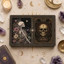 1pc Vintage Wooden Card Box, Wooden Card Storage Box. Perfect For Storing Cards And Memorabilia, Ideal Gift For Halloween, Christmas And Thanksgiving - Multicolor - View 11