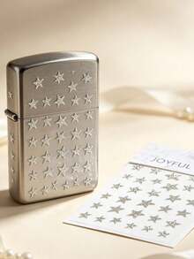 1 Set Star Stickers, Silver Glitter Design, Scrapbooking Supplies, Suitable For Nail Art, Phone Case Decoration, Daily Decoration - Glitter Star Stickers - View 5