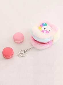Children's Cute Cartoon Coin Purse, Girls' Mini Creative Backpack-Shaped Zipper Coin Bag Wallet, New Cross-Border Unicorn Cartoon Coin Purse, Children's Cat Plush Cute Coin Purse, Key Chain Bag Card Holder - Multicolor - View 3
