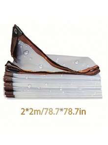 KZZHEEAN 1pc PE New Material Tarpaulin, Easy And Quick Installation, Stable Performance, Suitable For Yard Decoration, Farm Fencing, Outdoor Covering - PE Transparent Rainproof Tarpaulin - View 10