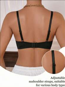 Peach Girl Black Lift-Up Bra - Front Closure Design, Lifts Bust, Breathable & Comfortable, Ideal For Everyday Wear - Black - View 4