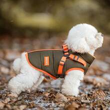 Adjustable Cat & Dog Coat, Reflective Fleece Lining, With Leash Hole And Adjustable Buckle, Suitable For Small Dogs And Puppies, Keeps Pets Warm - Olive Green - View 16