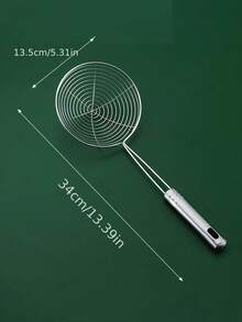 1pc Stainless Steel Spider Web Shaped Strainer Spoon, Professional Kitchen Pasta Strainer Spoon With Long Handle - Deep Fryer Strainer - Asian Filter Spoon, For Cooking And Frying, Restaurant, Home - Kitchen Tool - Multicolor - View 10