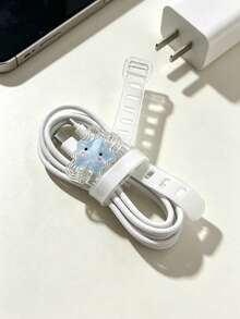 Cute Star Cable Protector Cartoon Star Data Cable Protector, Cartoon Cute Charging Cable Anti-Breakage Protector, Durable Charging Cable Anti-Fracture Protective Shell, Anti-Scratch Anti-Drop, Protect Data Cable From Damage, Charger Cable Protective Sleeve; Suitable For Students, Girls, Anime Fans, Home, Office, Commute, Daily Charging Use, Storage And Display - Multicolor - View 1