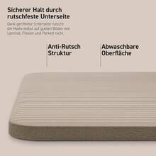 Gymnastikmatte Premium - rutschfeste Fitness- & Yogamatte - Beige-Karamell - Übersicht 4