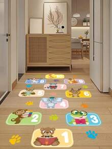 1 Set Animal Number Hopscotch Floor Stickers For Kids Home Room - Multicolor - View 9