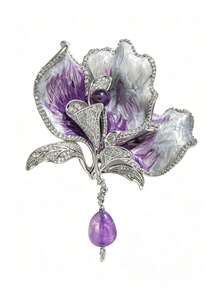 1pc Vintage Court Style Brooch, Unique Charm, Perfect For Embellishing Suits, Coats, Dresses, Creating A Sophisticated Atmosphere - Multicolor - View 6