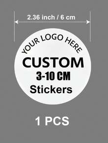 1/20/50/100/500pcs 3-10cm Customized Personalized Waterproof Round Stickers For Business Logo, Suitable For Various Occasions, Photos, Images, Labels, Custom Logo Stickers, Circle Label Stickers, Custom Sticker Logos, Thank You Sticker - White - View 15