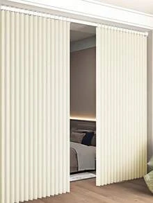 Foldable Vertical Strip Room Divider Curtain, Home Air Conditioner Wind Block Curtain, Simple Privacy Partition Fabric Curtain For Living Room And Bedroom - Multicolor - View 2