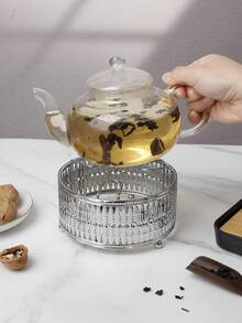 1 đế hâm trà bằng kim loại chạm khắc phong cách vintage, bếp hâm trà tròn 14cm dùng nến, phù hợp cho trà chiều tại nhà, tụ họp, sử dụng hàng ngày và trang trí bàn ăn, phụ kiện trà chiều tại nhà (không bao gồm ấm trà và nến) - Nhiều màu - Xem 12