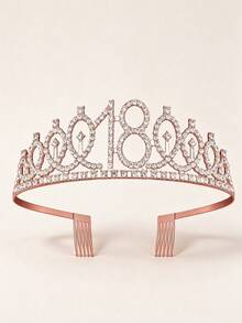 2 Pieces Set 18th Birthday Sash Ribbon Birthday Queen Crown Headwear Rhinestone Birthday Headband Birthday Sash With Pin Happy Birthday Crown And Sash Ribbon Birthday Party - 18 - View 19