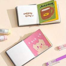 3pcs Colorful Mini Drawing Books Square Watercolor Sketchbook Thick Paper Drawing Books Study Art Art Supplies - Style 1 - View 4