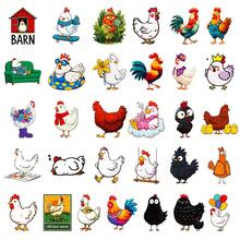56Pcs Funny Cartoon Chicken Doodle Stickers, Cute Rooster & Hen Decals For Journal And Stationery DIY Decor - 56PCS - View 4
