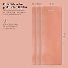 Gymnastikmatte Premium - rutschfeste Fitness- & Yogamatte - Pfirsich - Übersicht 7