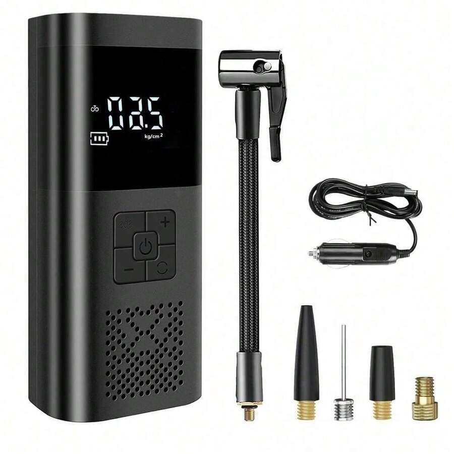 SOKANY Portable Smart Air Pump, Tire Inflator, Fast Inflation, Built-In Lighting, Equipped With Digital Pressure Gauge And LED Display, Suitable For Cars, Bicycles, Motorcycles, Sports Balls, Etc, Tire Inflator, Tools, Accessories