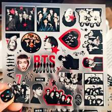 Hasbro Stiker Kreatif Album Baru BTS Boy Band Arirang Campuran Timbul 3D untuk Buku Catatan dan Perencana, Label Kristal - MultiWarna - View 3