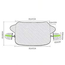Màng bảo vệ kính xe PE bền bỉ, tấm che nắng ô tô cho kính chắn gió trước, chống bụi, tuyết, sương giá và băng, dễ sử dụng, không cần vệ sinh, tấm phủ băng tuyết sương giá, phụ kiện xe hơi và RV - Bạc - Xem 7