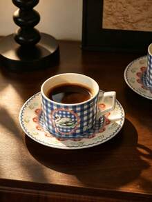 1 Set Exquisite Ceramic Cup & Saucer, Swan Coffee Cup, Home Handheld Cup, Farm Theme Afternoon Tea Cup, Water Cup, Mug, Small Capacity Ceramic Cup, Milk Cup, Gift Cup - Multicolor - View 6