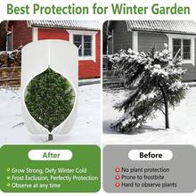 Winter Plant Freeze Protection Covers With Drawstring Zipper Large Frost Cloth Plants Jacket Tree Cover Reusable Plant Growing Blanket For Outdoor Plants Shrub Potted Plants - Protective Cover - View 4