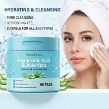 Hyaluronic Acid Cleansing & Moisturizing Cotton Pads, Pore/Exfoliation Cleansing & Moisturizing & Nourishing, Refreshing Feeling, Suitable For All Skin Types - Flip-Top Pack - View 4