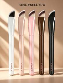 MAANGE 1pc Professional Triangular Highlighter Brush, Angled Makeup Brush, Concealer Brush, Face Brush, Contour Brush, Detail Brush, Makeup Tool For Daily Makeup, Suitable For Liquid Cosmetics, Travel Essential Makeup Accessory, Ideal Gift For Girls - Multicolor - View 1