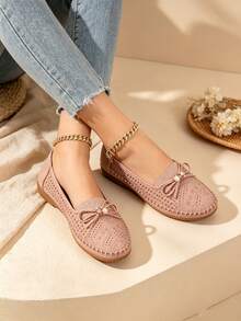 Women's Textured Pattern Fashion Pleated Comfortable Breathable Outdoor Spring/Summer - Baby Pink - View 13