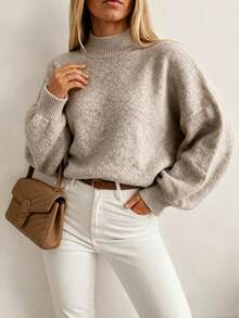 SEREN Women's Soft Knit Sweater, Long Sleeve Regular Fit Pullover, Autumn/Winter Wardrobe Essential - Yan - View 5