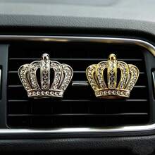 2pcs Rhinestone Crown Car Air Vent Aroma Clip Alloy Crystal Car Interior Decoration Ornament - Crown - View 13