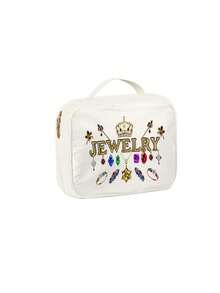 Travel Jewelry Organizer Case, Jewelry Print,Travel Jewelry Box Jewelrys Storage Book With 6 Plastic Pouches Portable Jewelrys Organizer,Earring - Multicolor - View 15