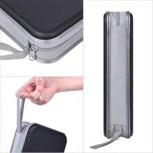 High-Capacity 96-Disc CD Storage Case – Hard-Shell, Water-Resistant DVD/CD Holder With Handle And Zipper Closure - View 9