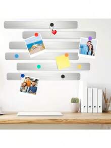 Magnetic Memo Board, Self-Adhesive Magnetic Strip, Photo Wall, Office Bulletin Board, Suitable For Calendar, Documents, Self-Adhesive Magnetic Strip, Suitable For Office, Bulletin Board, Photo Wall, Documents And Refrigerator - Multicolor - View 10