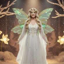 Fairy Wings For Adult - Butterfly Wings For Women Mother Nature Costume Woodland , Halloween Costume Accessories And Props - A - View 5