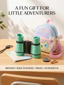 1pc Colorful Mini Binoculars For Kids, Compact Portable Toy Telescope With Neck Strap, Outdoor Adventure Toy For Camping, Hiking, Bird Watching & Nature Exploration, Birthday & Back To School Gift - Multiple Styles - View 7