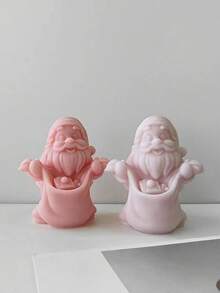 Christmas Gift Santa Claus Silicone Mold DIY Handmade Candle Aromatherapy Plaster Soap Silicone Mold - White - View 4