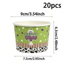 10/20 Ice Cream Cups, Rocket Themed, Dessert Cups, Sundae Cups, Party ...