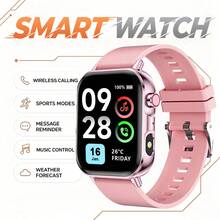 QAGSFLC [Jam Tangan Pintar] Jam tangan pintar layar sentuh definisi tinggi 1,83 inci, dilengkapi dengan baterai berkinerja tinggi 180mAh dan tali silikon, dengan lampu LED, cocok untuk pria dan wanita. Mendukung panggilan/menjawab nirkabel, penghitung langkah, berbagai mode olahraga luar ruangan, pengingat panggilan/olahraga, alarm, kontrol musik nirkabel, kontrol kamera, baterai isi ulang, fungsi nirkabel, cocok sebagai hadiah untuk teman, pasangan, orang tua, dan kolega. - MultiWarna - View 13