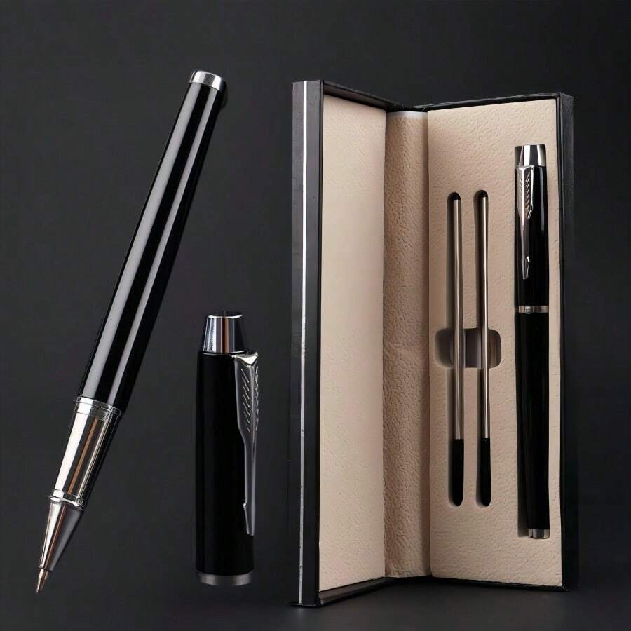 Corporate Meeting High-End Hotel Gift Signature Ballpoint Pen Gift Box Set, Rotating Metal Ballpoint Pen, High-End Signature Pen For Corporate Boss And Manager - Ballpoint Pen - View 1