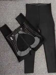 Plus Size Leggings - Black - View 5