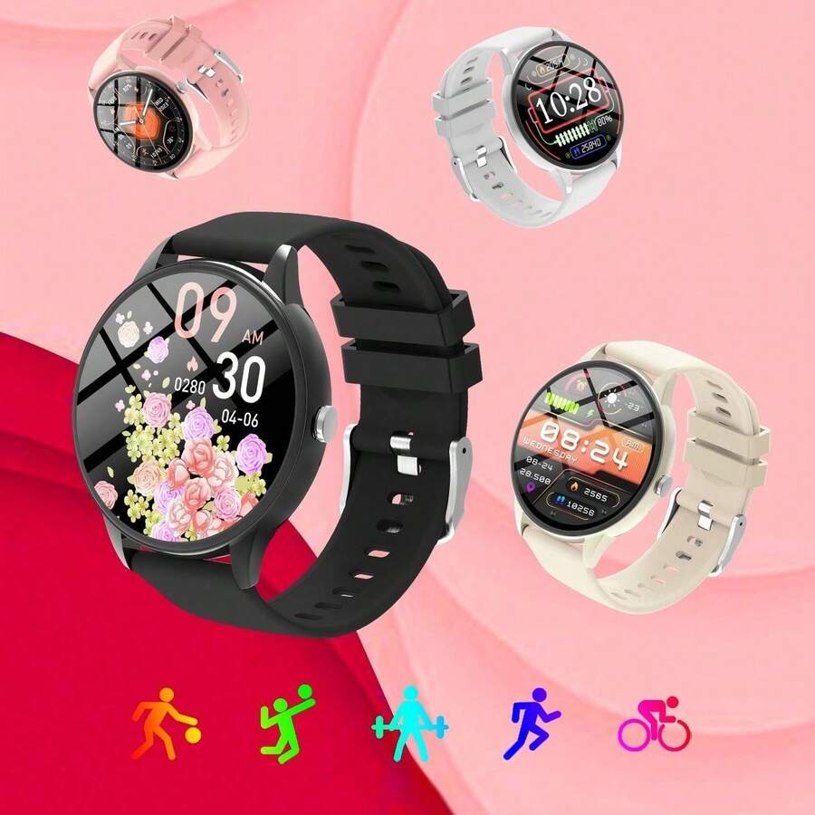 Best Gift Smart Watch For Men And Women, Exquisite Full-Circle Dial, 10mm Ultra-Thin Watch Body, Multiple Sports Modes, Fast Dialing And Replying To Messages, Exquisite Appearance And Colorful Match, Music And Photo Control, Sedentary Reminder