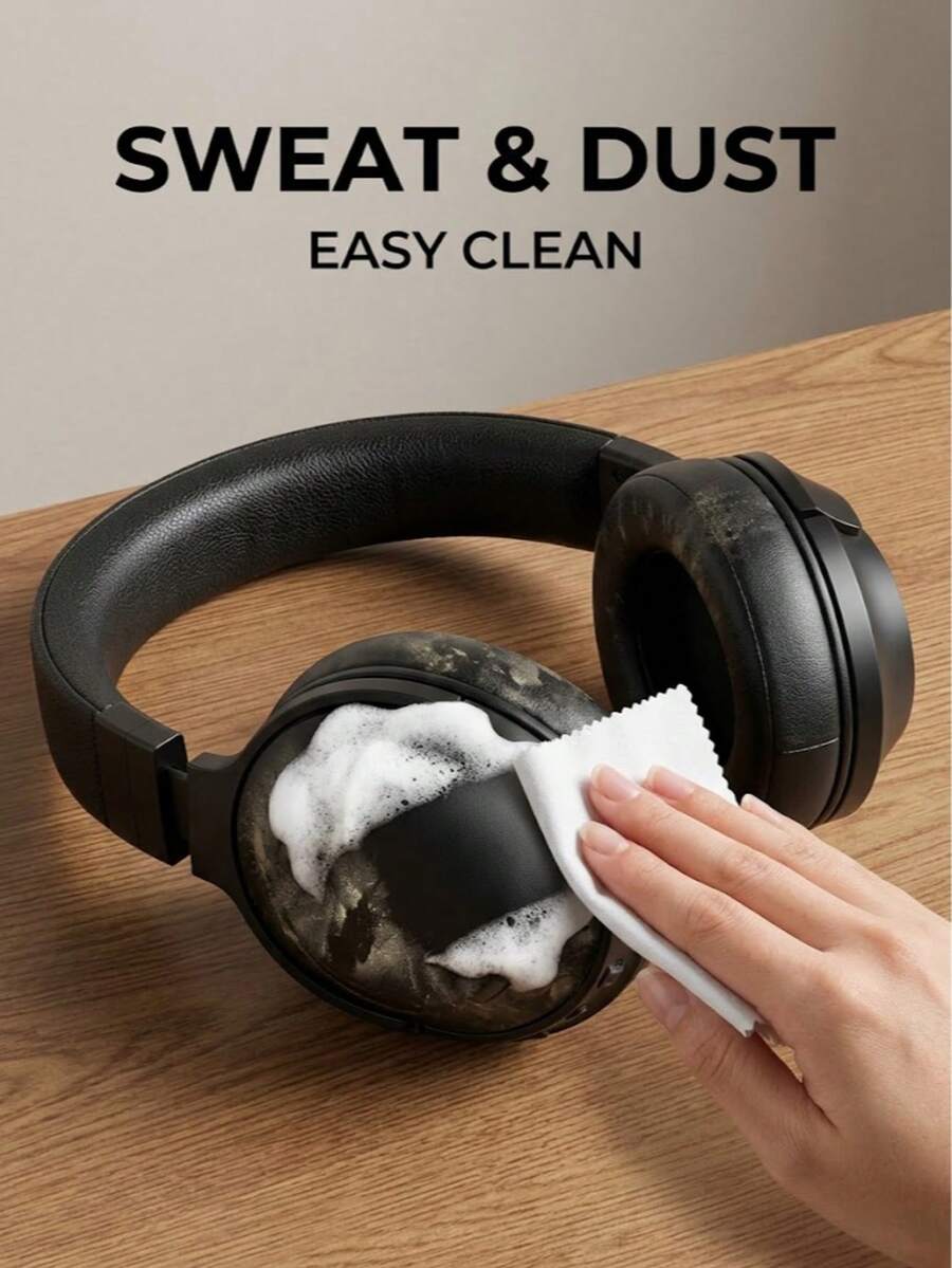 jakehoe 100ml Headphone Foam Cleaner Kit With Microfiber Cloth Gentle Dirt Sweat Stain Remover For Gaming Headset Earbuds Accessories - Liquid - View 1