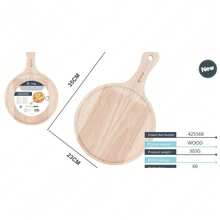 7‑14 Inch Home Round Wooden Pizza Board With Handle, Baking Serving Tray, Hanging Cutting Board For Bread Fruit Cheese - View 18