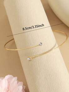 Minimalist Layered Arm Cuff - Gold - View 5